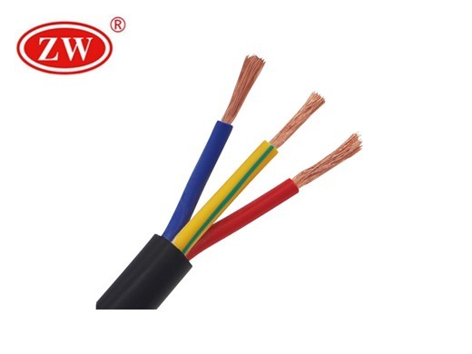 3 Cores Round Black Flexible Cable